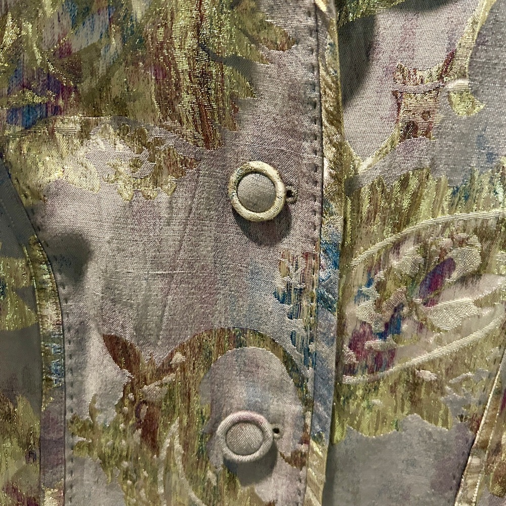Gorgeous Chicos Jacket Metallic Gold Threading - Picture 4 of 8